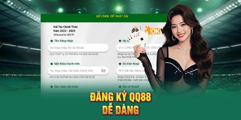Đăng ký QQ88 dễ dàng 
